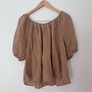 Old Navy Linen tan top with tie in back